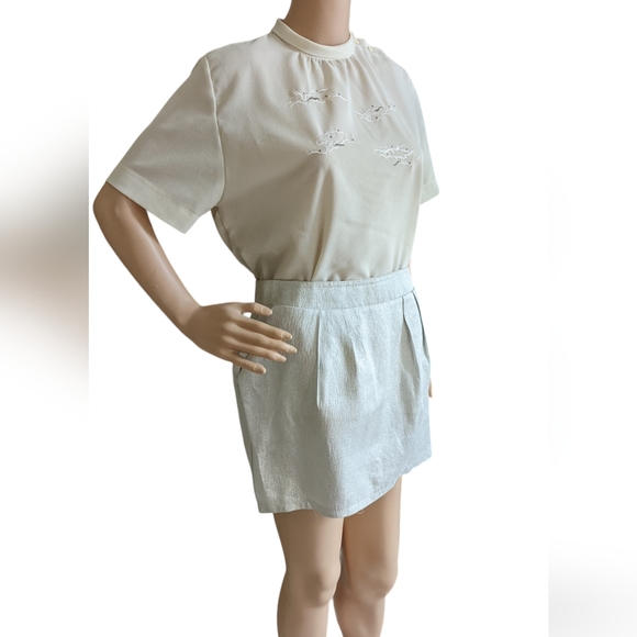 Vintage rollover collar blouse - Picture 4 of 14